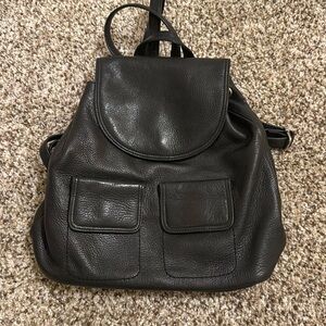 Leather backpack purse